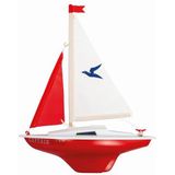 Paul Günther 1829 1829 Captain Hook, kleine zeilboot om te spelen, hoge kwaliteit, zeilklaar, ca. 24 x 32 cm, voor het meer, strand en badkuip, rood
