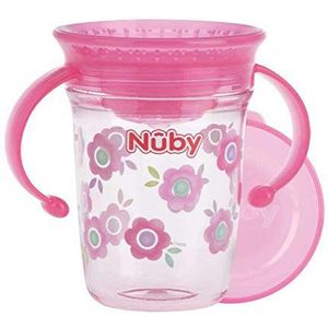 Nûby - Magische beker 360° van Tritan™ - 240 ml roze