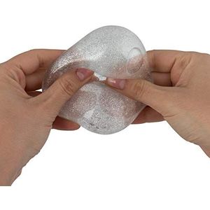 Slimiballz Mega Anti-stressballen voor kinderen vanaf 3 jaar, ca. 5 cm, zilverkleurig