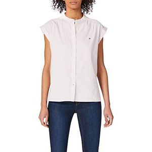 Tommy Hilfiger Oxford Ns Overhemd voor dames, relaxed shirt, Lichtroze