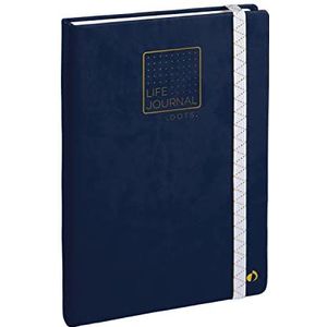 Notitieboek Dots Life Journal oceaanblauw 15X21 2371148Q: De Persoonlijke Kalender