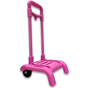 Raylu Paper® - Opvouwbare schoolrugzak trolley met rubberen wielen en afneembare handgreep, afmetingen 86 x 27 x 26 cm, roze