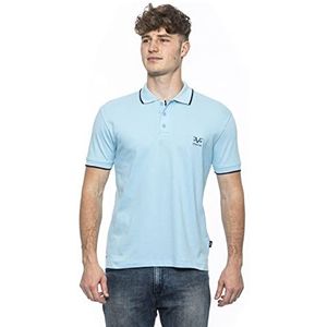 19V69 ITALIA Rippina Poloshirt voor heren, lichtblauw (Light Blue), verpakking van 12 stuks, blauw, XL, Blauw