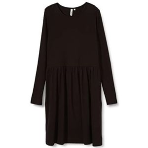 Little Pieces LPTAYA LS Dress Noos Damesjurk, zwart, 122/128, zwart.