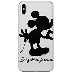 Originele en officiële Disney Minnie i Mickey iPhone XS Max hoes case cover perfect aangepast aan de vorm van de smartphone, gedeeltelijk transparante siliconen hoes