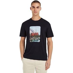 Tommy Hilfiger Landschap grafisch T-shirt S/S T-shirts voor heren, Desert Sky