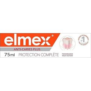 ELMEX - Dentifrice Elmex Anti-Caries Plus Soin Complet - Reminéralise l'Émail - Protège les dents sensibles et l'irritation des gencives - 75 ml