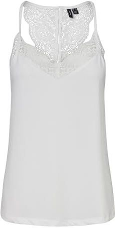 VERO MODA Vmana S/L Lace Top Noos Damestop, Sneeuwwitje