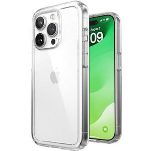 Speck iPhone 15 Pro hoes, dun, compatibel met MagSafe, valbescherming, krasbestendig, vergeelt niet, 6,1 inch telefoonhoes - GemShell Clear