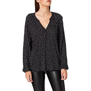 ESPRIT Millefleurs Lenzing™ ECOVERO™ shirt met lange mouwen, 001/zwart