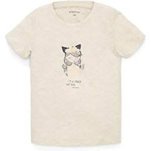 TOM TAILOR T-shirt voor meisjes, 24421 - crème beige gemengd