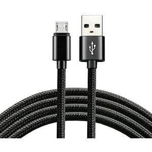 everActive Nylon Micro USB-kabel snel opladen tot 2,4 A lengte 200 cm zwart CBB-2MB