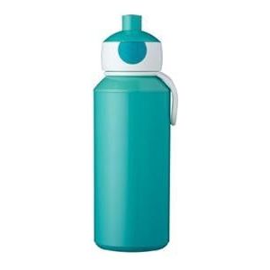 Mepal Campus Pop-Up Waterdichte drinkfles voor school, herbruikbaar, voor kinderen, BPA-vrij en vaatwasserbestendig, 400 ml, turquoise