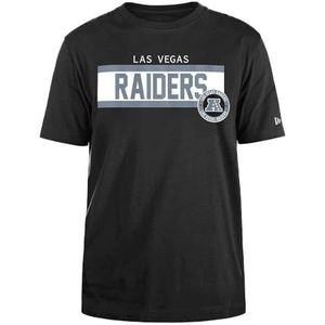 LAS VEGAS RAIDERS New Era Cap NFL normaal T-shirt met hoge dichtheid inkt zeefdruk op de voorkant Originele teamkleur Unisex Zwart