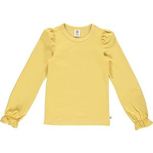 Müsli by Green Cotton Cozy Me Frill L/S T-shirt voor meisjes, geel, 140, geel