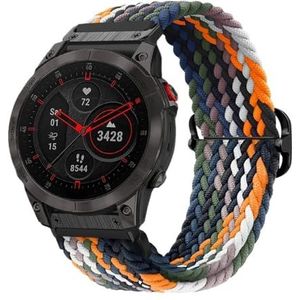 QuickFit elastische armband van gevlochten nylon, 22 mm, 26 mm, geschikt voor Garmin EPIX GEN2 Fenix7 7X Solar/6X 6XPro 5XPlus Enduro 2 horlogeband, Agaat