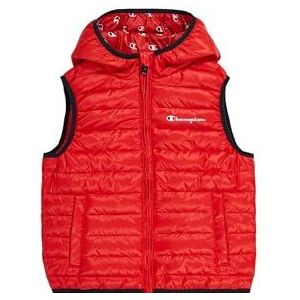 Champion Legacy Outdoor K-Light WR Allover Contrast Logo Hooded S/L Gilet Unisexe-Enfants et Garçons, rouge, 3-4 ans