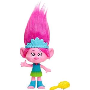 Trolls - The Trolls 3, Rainbow Hairtunes Queen Poppy Dreamworks pop met roze haar, geluids- en lichteffecten, borstel en kroon inbegrepen, speelgoed voor kinderen, vanaf 3 jaar, HNF20