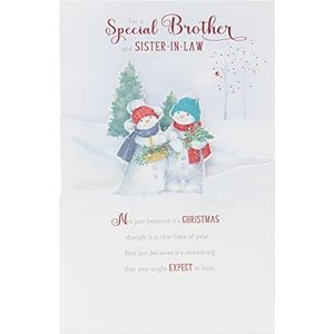 Kerstkaart voor broer en schoonzus, ideale kerstkaart voor koppels, broers, sneeuwpoppen