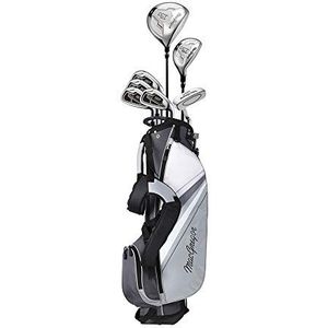 MacGregor Golfset voor jongens DCT3000 Junior en golftas voor rechtshandigen, grijs/zwart