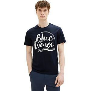 TOM TAILOR 1036320 T-shirt voor heren, Sky Captain Blue 10668 bordspel [geïmporteerd uit Duitsland]