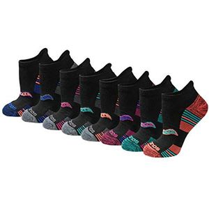 Saucony Atletische sokken met hoge hak, multipack hardloopsokken voor dames (8 stuks), Verschillende donkere kleuren (8 paar)