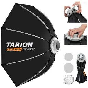 TARION Octabox Bowens Opvouwbare achthoekige lichtbak, 90 cm, installatie in één stap met diffusierooster, Bowens houder voor videostudio, fotografie, paraplu OC-90F