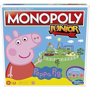 Monopoly Junior: Peppa Pig Edition, bordspel voor 2-4 spelers, voor kinderen vanaf 5 jaar (Franse versie)