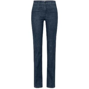 BRAX Style Shakira Vintage Stretch Denim Katoen Organic Jeans voor dames, Versleten blauwe steen.