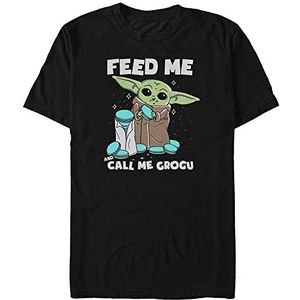 Star Wars Snack Time Alt Organic-T-shirt à Manches Courtes Unisexe Adulte, Noir, S