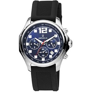 Orphelia La Grande Dual Time kwartshorloge voor heren, Kunststof zilver, band