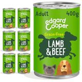 Edgard & Cooper Natuurlijk natvoer voor honden - graanvrij, eiwitrijk en gezond (kam en rundvlees, 400 g (6 blikjes)
