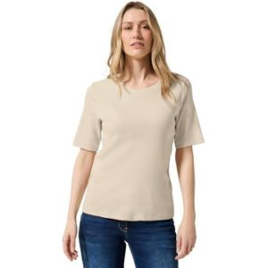 Cecil B322914 T-shirt voor dames, Lichtbeige, L