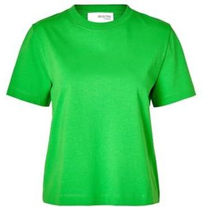 Selected Femme Slfessential Ss Boxy Tee Noos T-shirt voor dames, klassiek groen