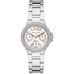 Michael Kors Camille MK7198 Multifunctioneel dameshorloge van roestvrij staal met 33 mm roestvrijstalen armband, zilver, één maat, MK7198, zilver., MK7198