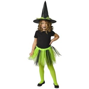 Rubies Ensemble Costume Sorcière Tutu Vert Pour Filles, Jupe Tutu et Chapeau, Officiel Halloween, Carnaval, Fêtes et Anniversaire