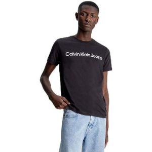 Calvin Klein Jeans Core Institutional Logo T-shirt Slim S/S heren, Zwart