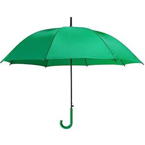eBuyGB Opvouwbare paraplu van kunststof, met gebogen handgreep, 86 cm, groen