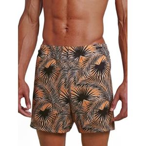 CALIDA Bedrukte boxershorts voor heren, Oranje blazing.