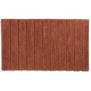 Kela Megan 23590 Badmat, antislip, 100% katoen, terracotta, wasbaar tot 30 graden, geschikt voor vloerverwarming, 100 x 60 cm