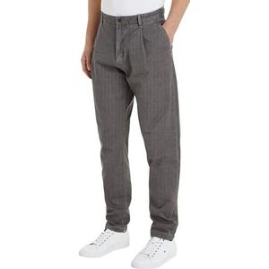 Tommy Hilfiger Chino Chelsea 1plt Dobby Yd Gmd Geweven broek voor heren, Waterstofgrijs