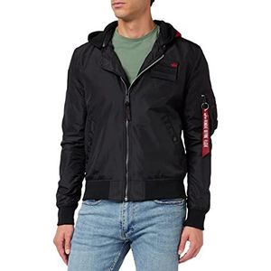 ALPHA INDUSTRIES MA-1 TT Herentrui met capuchon, Zwart/Rood