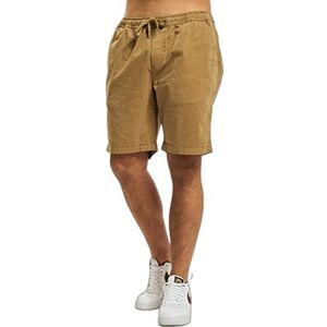 Urban Classics Stretch Twill joggingbroek voor heren, casual chino shorts voor heren, korte broek met trekkoord in de taille, in vele kleuren, maten XS-5XL, Darksand