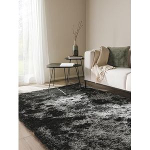 Benuta Shaggy Whisper Hoogpolig tapijt antraciet 80x150 cm | Hoogpolig tapijt voor slaap- en woonkamer