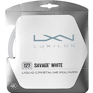 Wilson Snaren voor Luxilon-racket, Savage 127, rol van 2 m, wit, 1,27 mm, unisex, WRZ902200