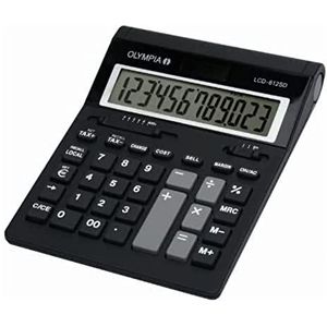 Olympia LCD612 rekenmachine, zwart
