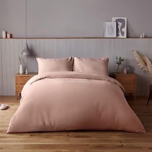 Silentnight Super zacht en onderhoudsvriendelijk beddengoed set voor kingsize bedden (220 x 230 cm) + 2 bijpassende kussenslopen, roze