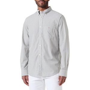 GANT Reg Poplin Stripe Shirt Klassiek Gestreept Herenoverhemd, Pastel Groen