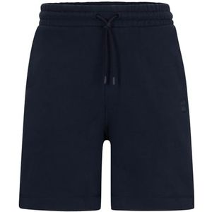 BOSS Hommes Sewalk Short Regular Fit en Molleton de Coton avec Badge Logo, Bleu, L