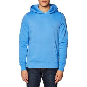 Tommy Hilfiger Sweatshirt met capuchon met logo voor heren, zwaar gebreid, Blauwe spell